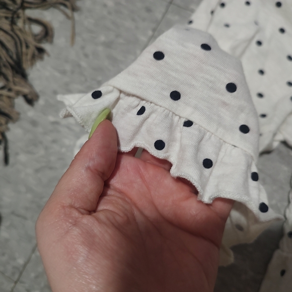 100% cotton American eagle cropped baby doll polka dot top - Picture 4 of 8